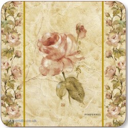 Pimpernel Antique Rose Linen Coasters