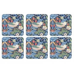 Pimpernel Strawberry Thief Blue Coaster set William Morris pattern