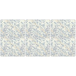 Floral design cream and blue Pimpernel Placemats Willow Boughs all 6 mats