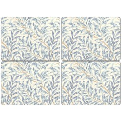 Pimpernel Willow Boughs Blue Placemats and Coasters Set Table Mat Cork Backed 