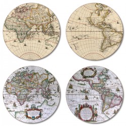 Antique Maps round coasters