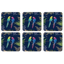 Pimpernel Sara Miller Parrot set of 6 drinbks coasters