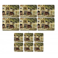 Pimpernel Parisian Scene 6 tablemats and 6 coasters pack