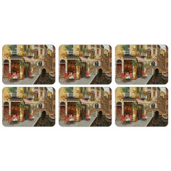 Plymouth Pottery Cafe Scene Placemats set of 6