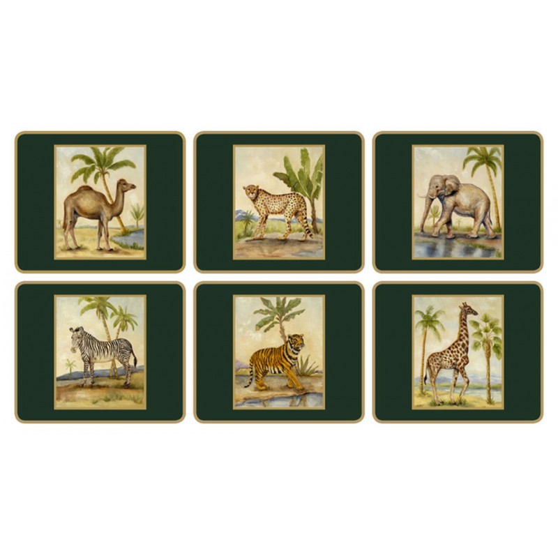 Traditional Lady Clare African Animals Coasters