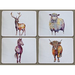Toasted Crumpet British Melamine Tablemats Country Life Set 1