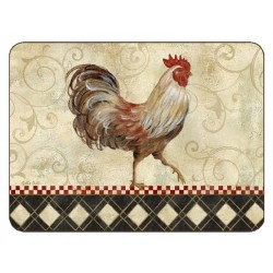 Rooster Sentiment place mats large size by Jason