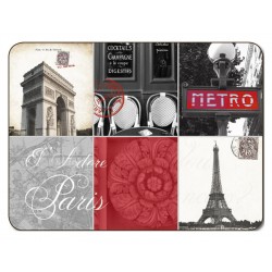 Paris design Jason placemats with red, black and cream colours